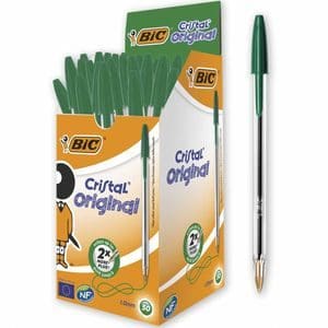 Bic Cristal Medium Boite x 50 Vert
