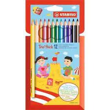 Boite de 12 crayons de couleur marque stabilo trio